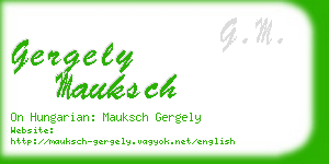 gergely mauksch business card